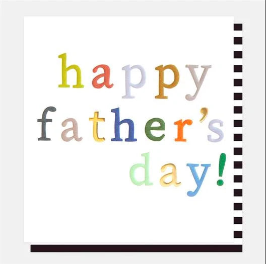 Father's Day Card Colourful Text