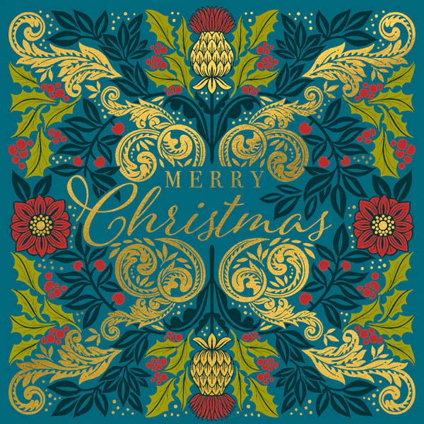 Luxury Christmas Card 8pk Highlands Floral