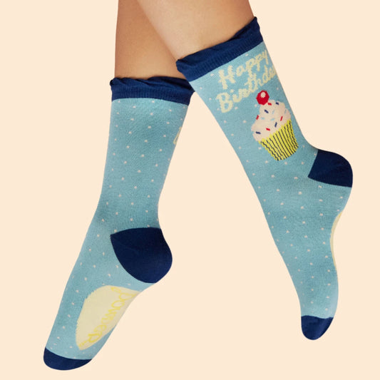 Powder Ankle Socks Birthday Treat Denim