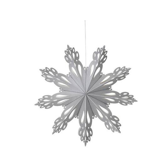 Broste Copenhagen Deko Paper Snowflake 30cm Silver Hanging Decoration