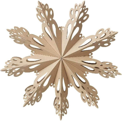 Deco Paper Snowflake 15cm Brown