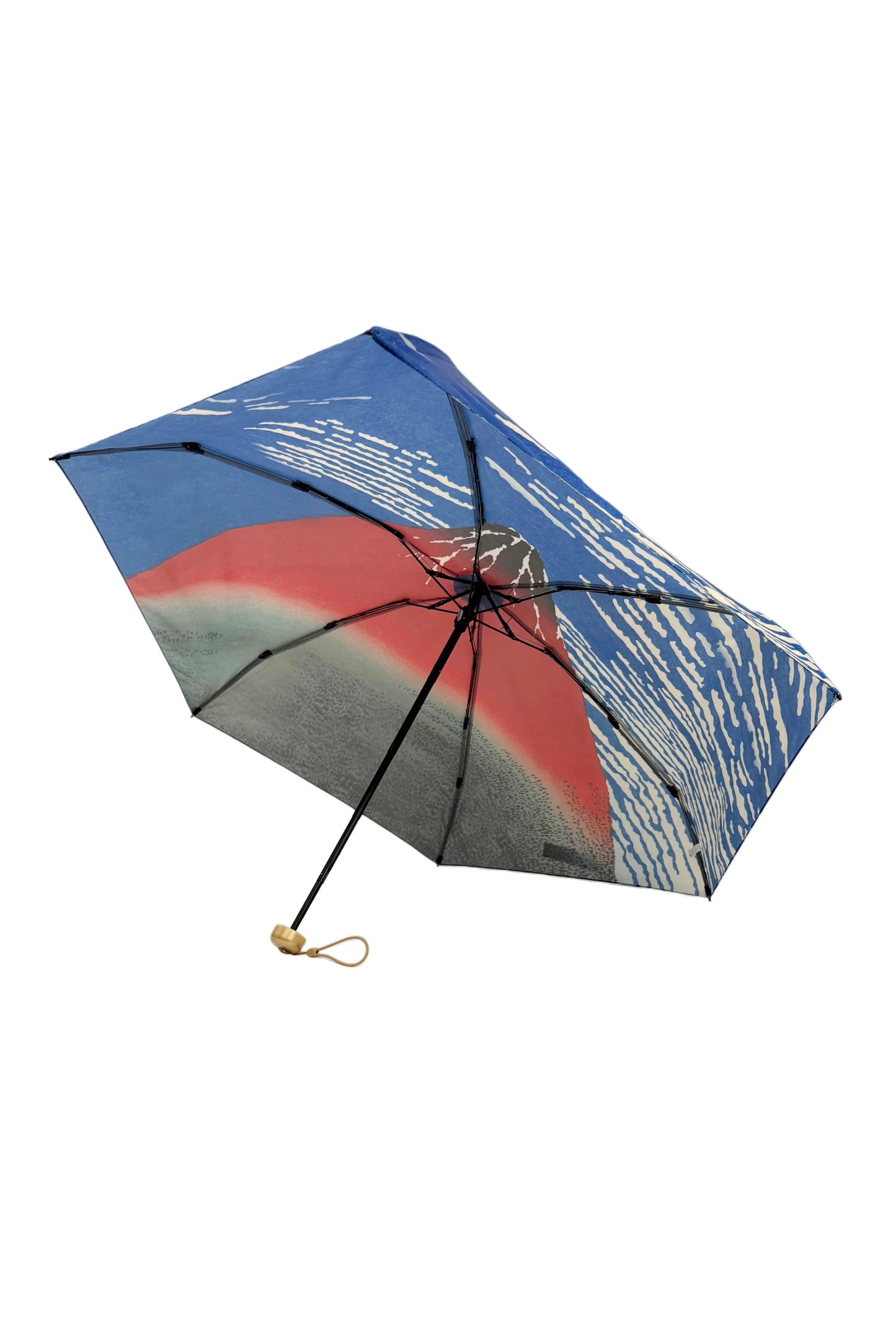 Mini Umbrella Hokusai Red Mount Fuji