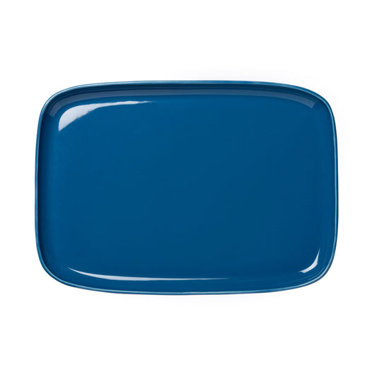 Stoneware Rectangular Platter Mid Blue