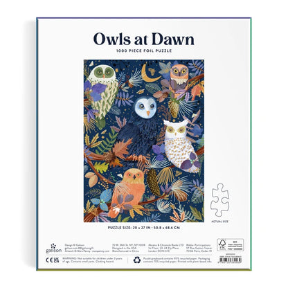 Owls At Dawn 1000 Piece Foil Puzzle