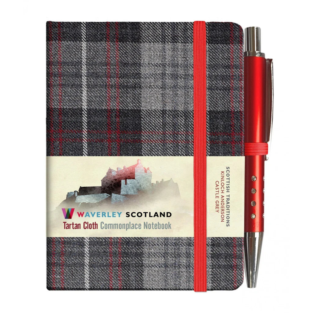 Tartan Cloth Notebook Castle Grey