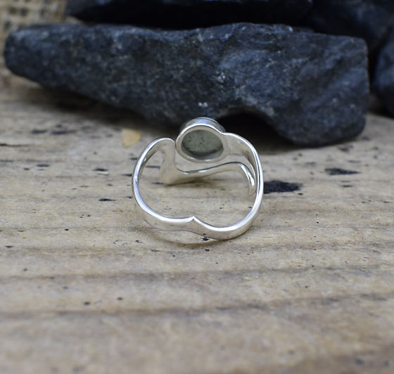 Iona Marble Wave Crest Adjustable Ring