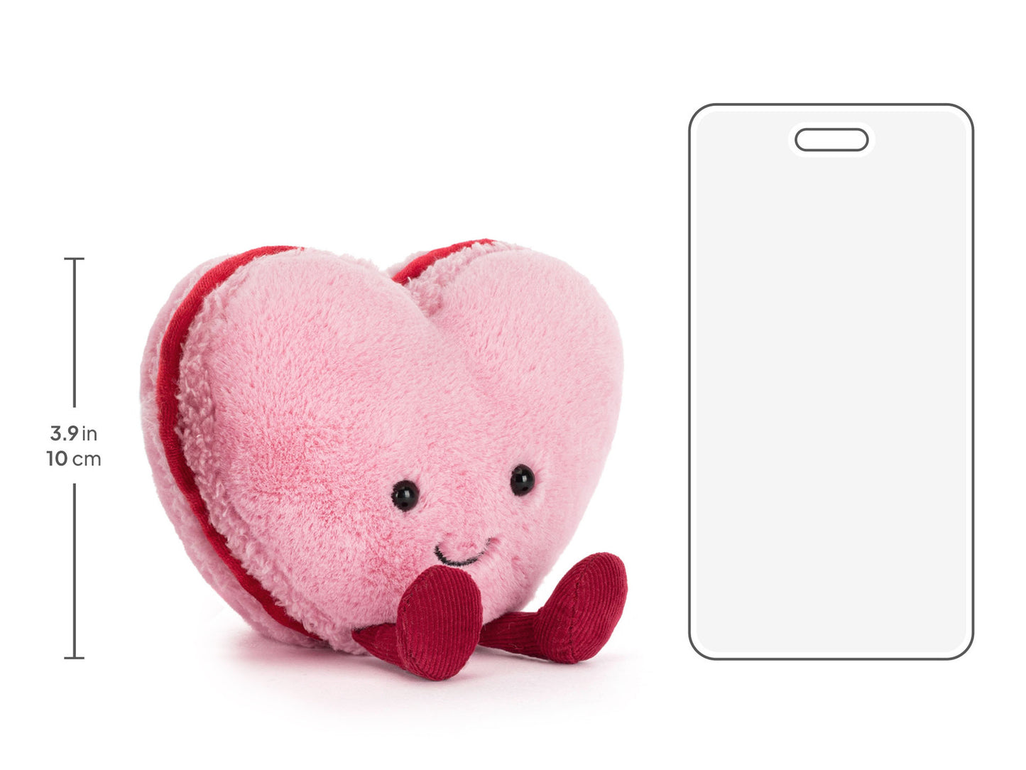 Jellycat Amuseables Colette Heart Pink Macaron (0+)