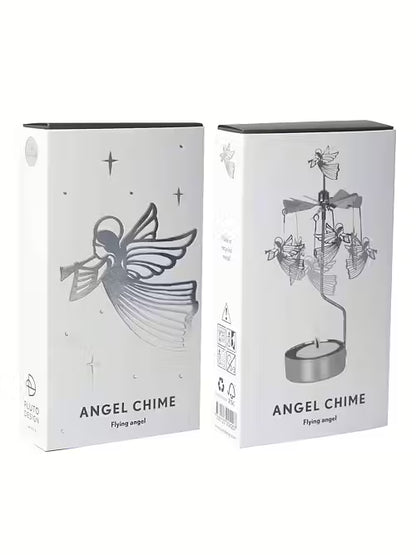 Tealight Angel Chime Flying Angel (Silver)