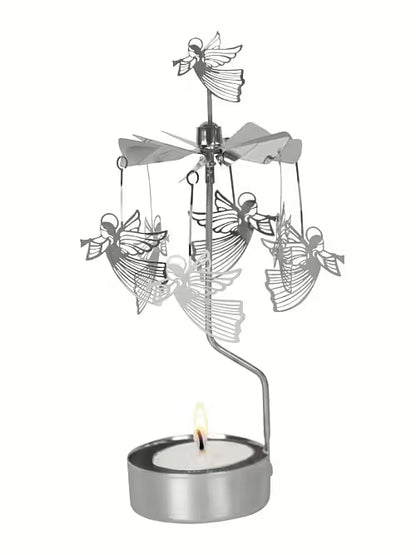 Tealight Angel Chime Flying Angel (Silver)