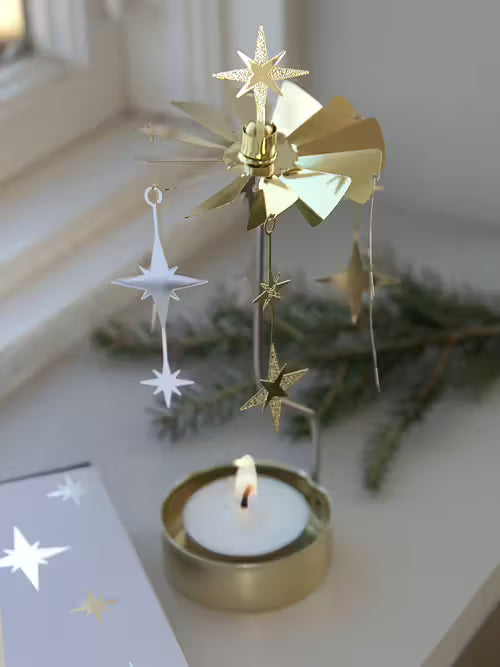 Tealight Angel Chime Sparkle (Gold)