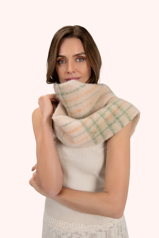 Powder Cosy Scarf Angelica (Cream/Sage)