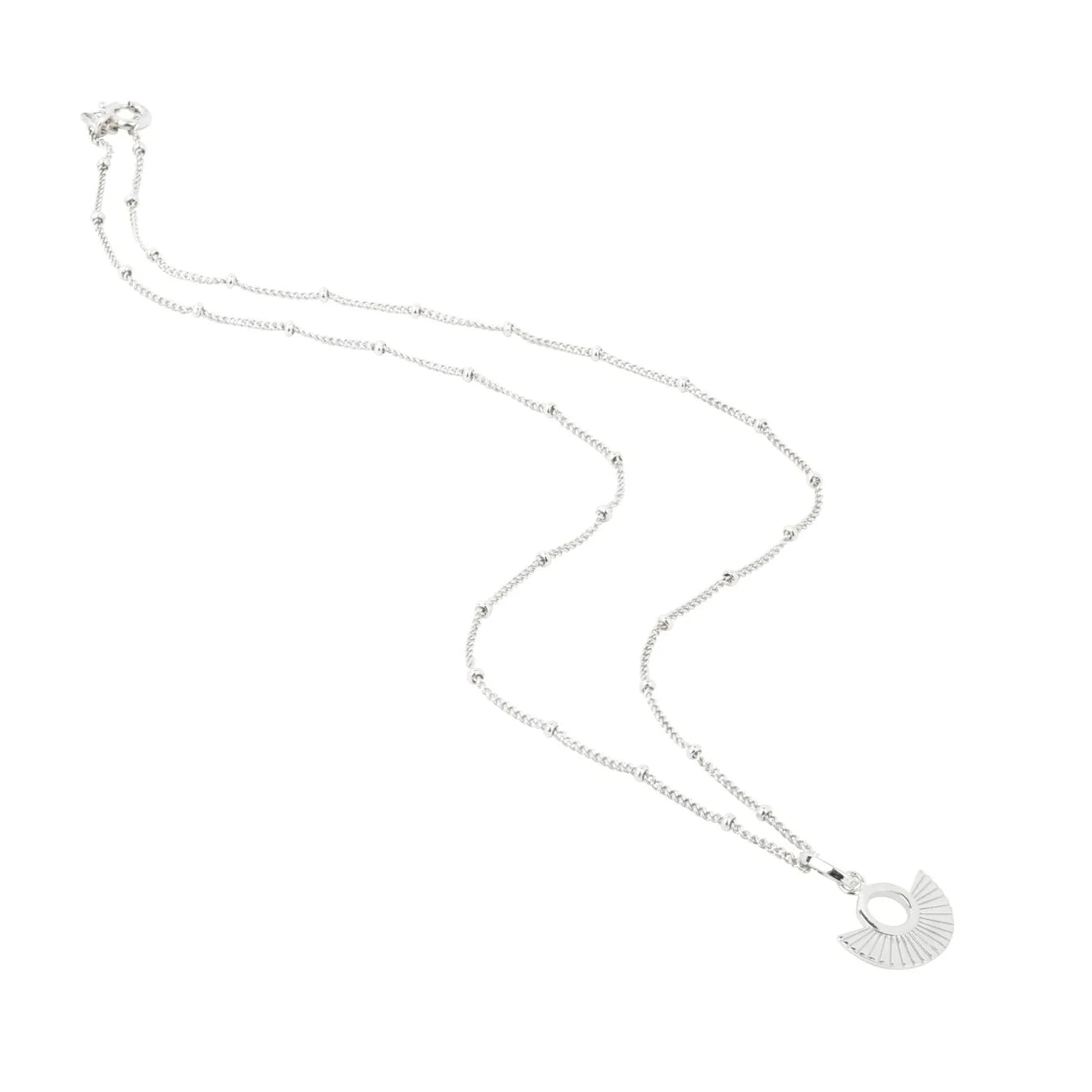Nicaragua Silver Art Deco Fan Necklace