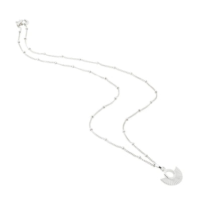 Nicaragua Silver Art Deco Fan Necklace