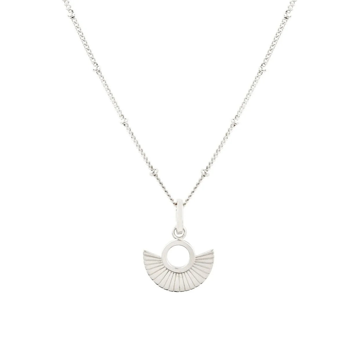 Nicaragua Silver Art Deco Fan Necklace