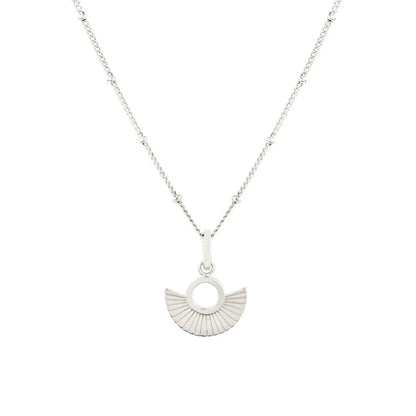 Nicaragua Silver Art Deco Fan Necklace