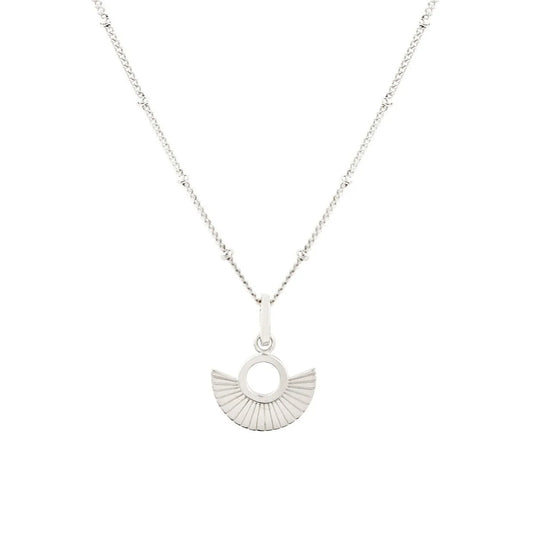 Nicaragua Silver Art Deco Fan Necklace