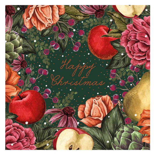 Christmas Card 6pk Christmas Fruit & Flowers