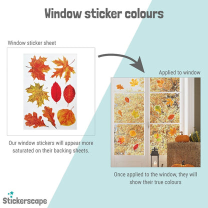 Halloween Watercolour Window Stickers