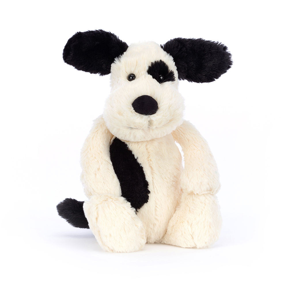 Jellycat Bashful Cream and Black Puppy