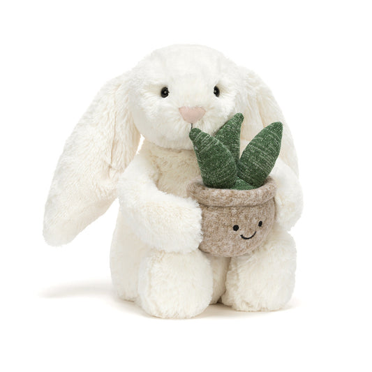 Jellycat Cream Bunny with Plant (0+)