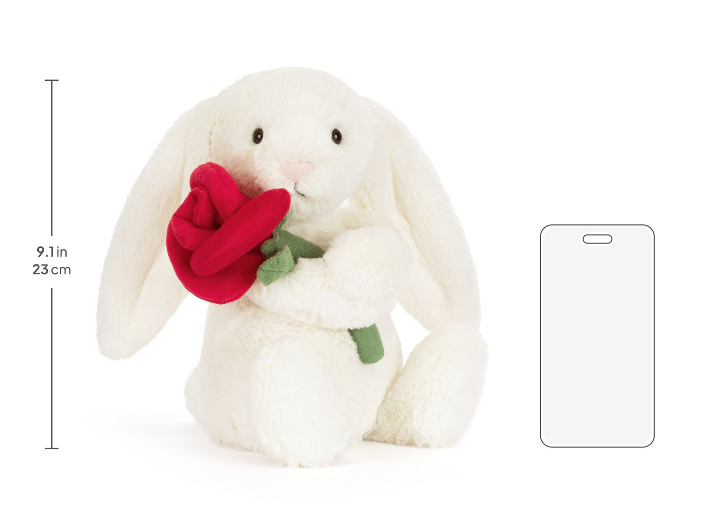 Jellycat Cream Bunny with Rose (0+)