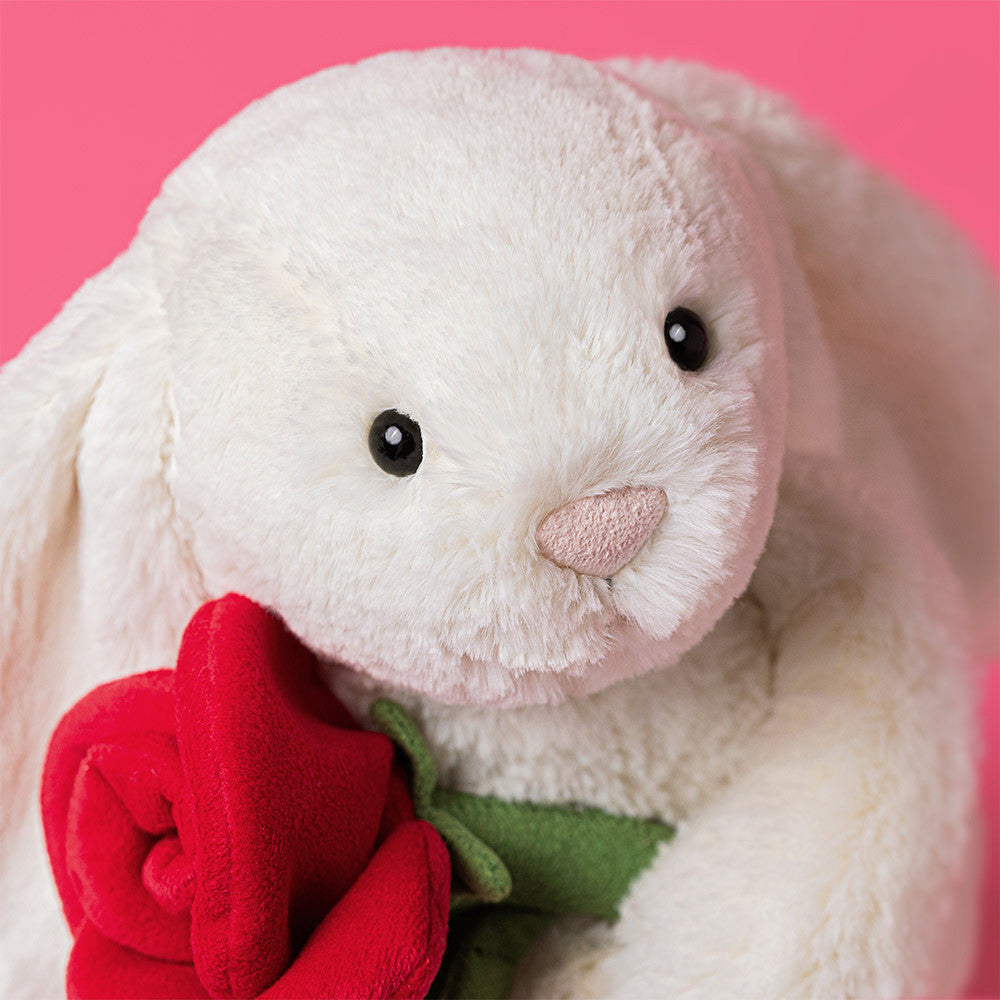 Jellycat Cream Bunny with Rose (0+)