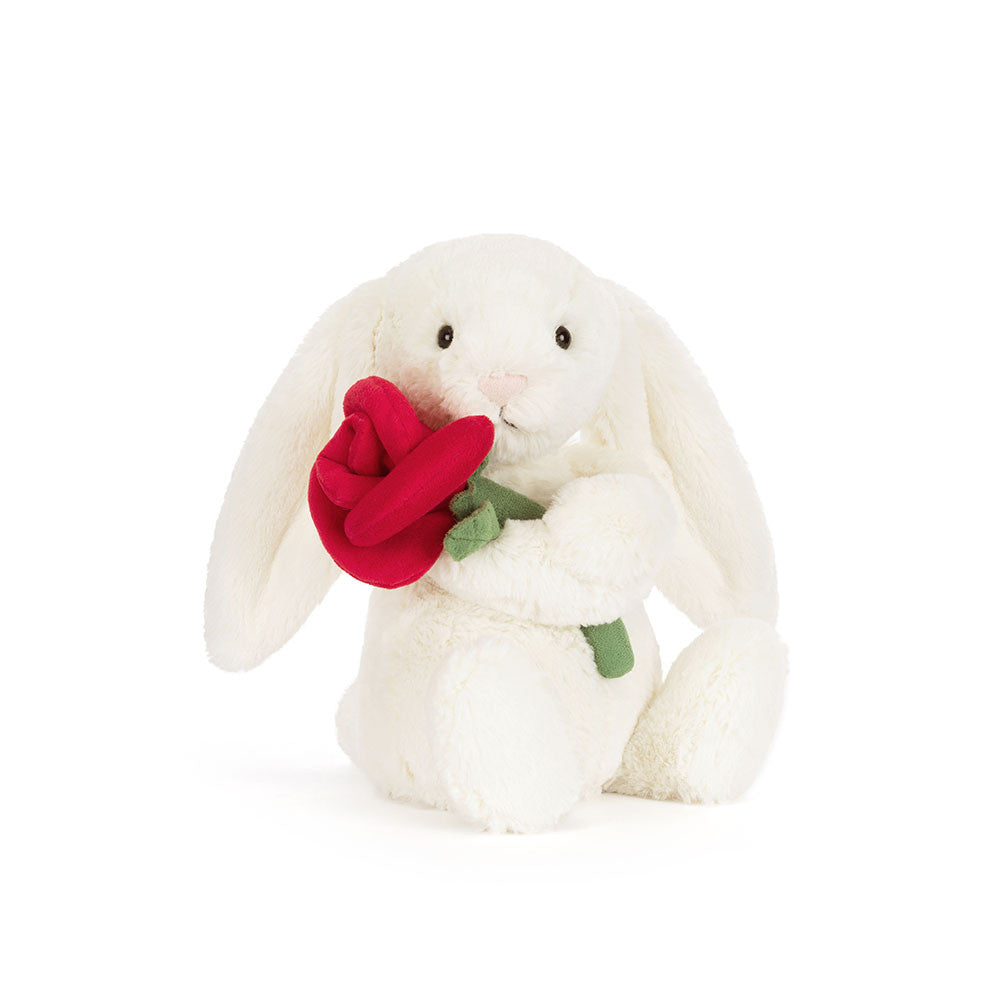 Jellycat Cream Bunny with Rose (0+)