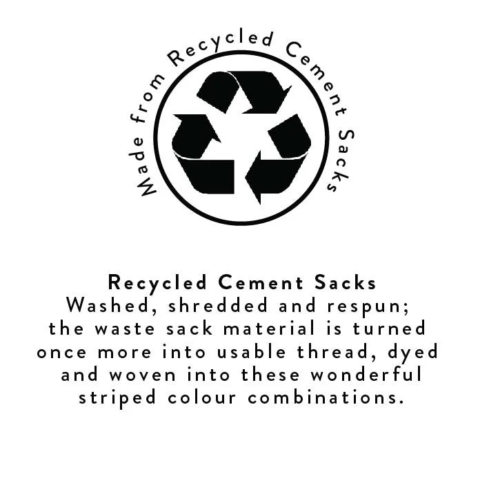 Eco Woven Plant Pot Cover/Storage Basket in Tuscan Yellow, Pearl & Rose Beige (Large 25cm)