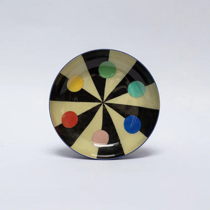 Round Enamel Tray - Colour Hexagon