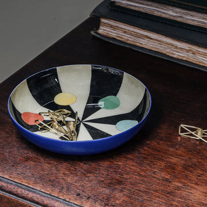 Round Enamel Tray - Colour Hexagon