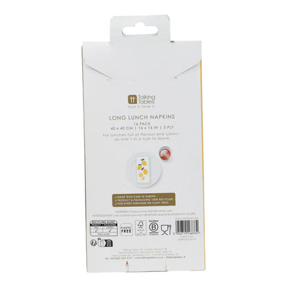 16pk Paper Napkins Lemon Long Lunch