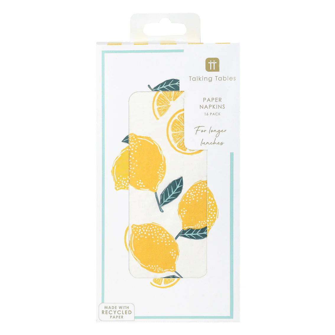 16pk Paper Napkins Lemon Long Lunch