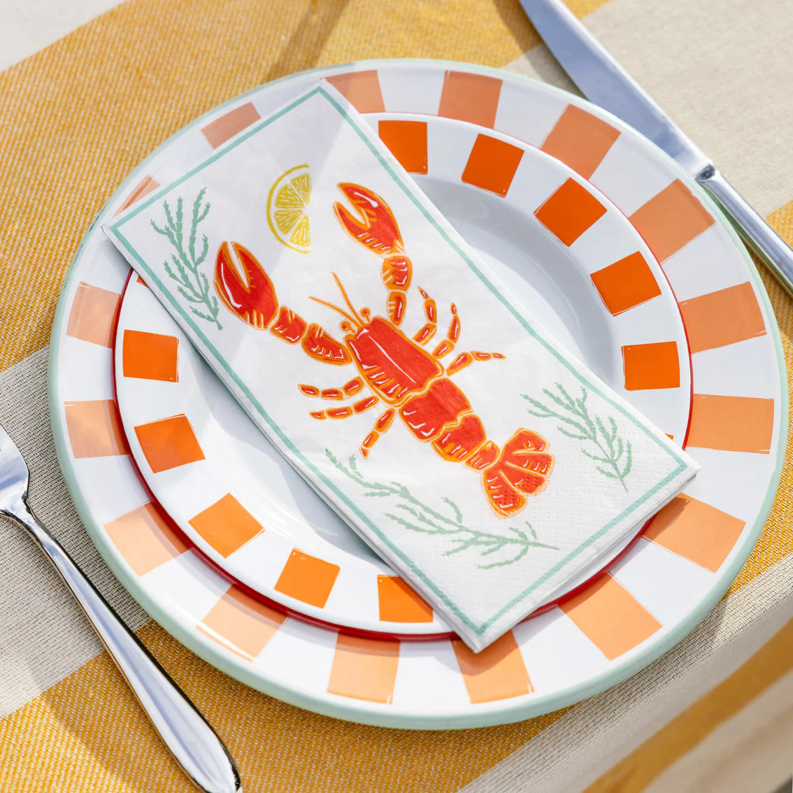 16pk Paper Napkins Lobster Long Lunch