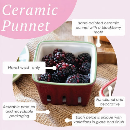 Blackberry Ceramic Punnet - 10.5cm