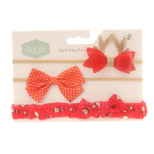 Ziggle Christmas Bow Headbands