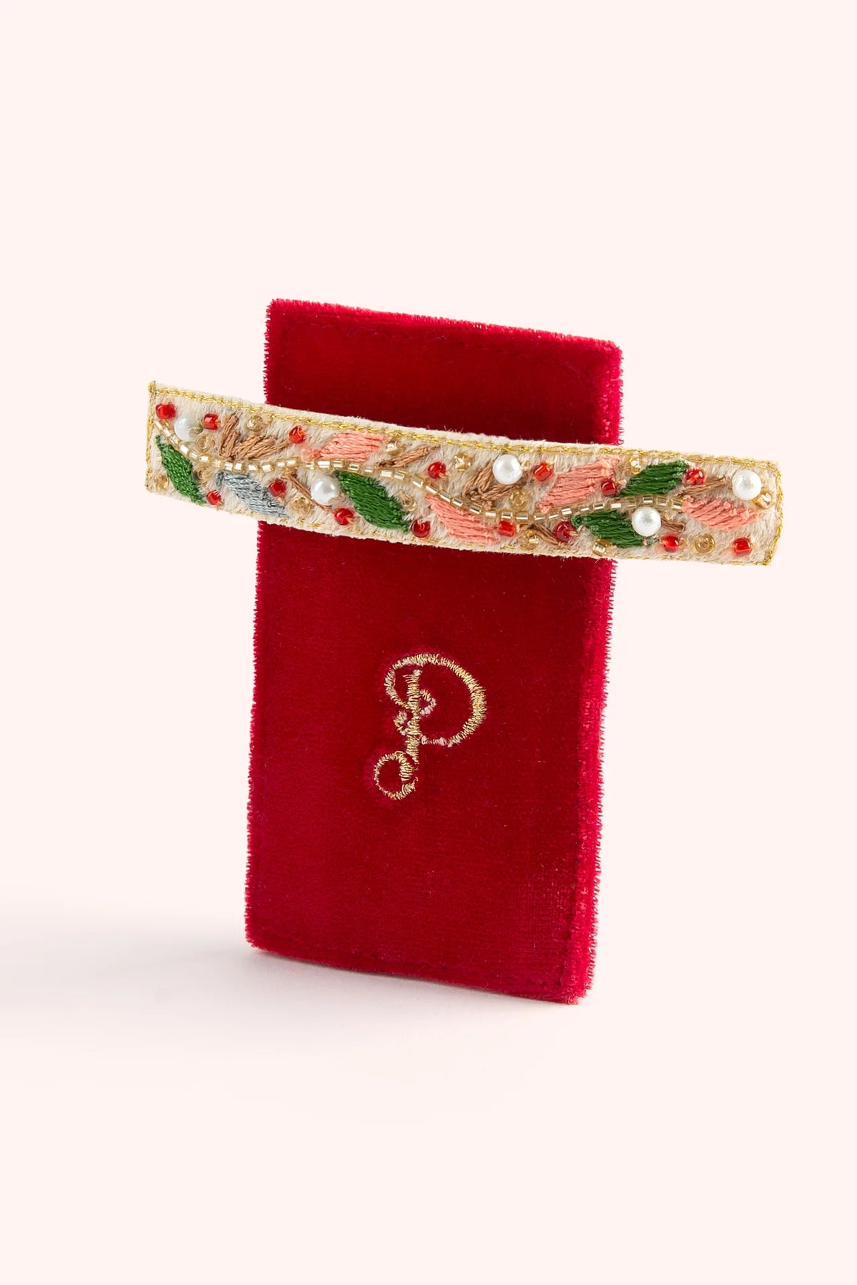 Powder Holly Berry Single Hair Barette