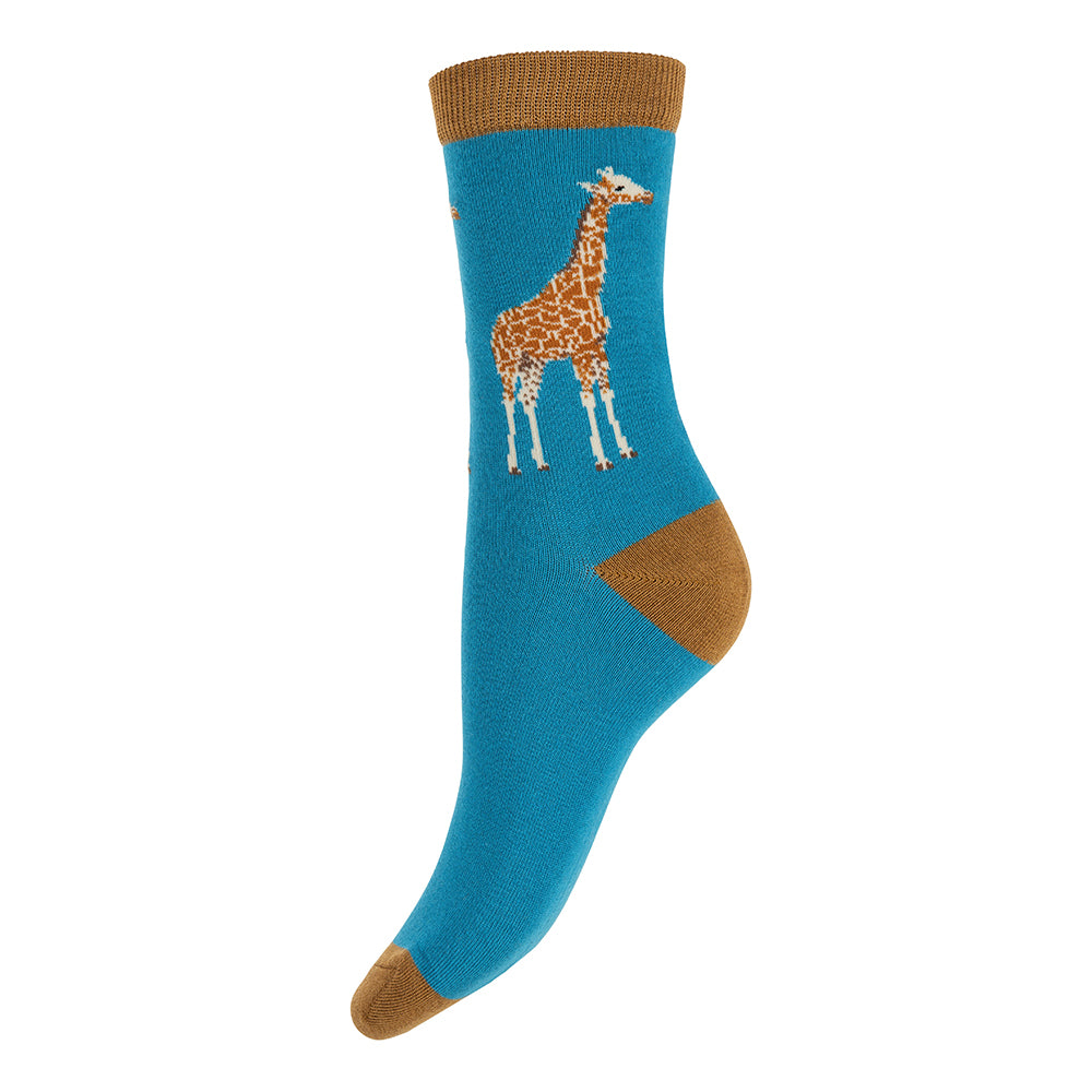 4-7 Bamboo Socks Giraffe