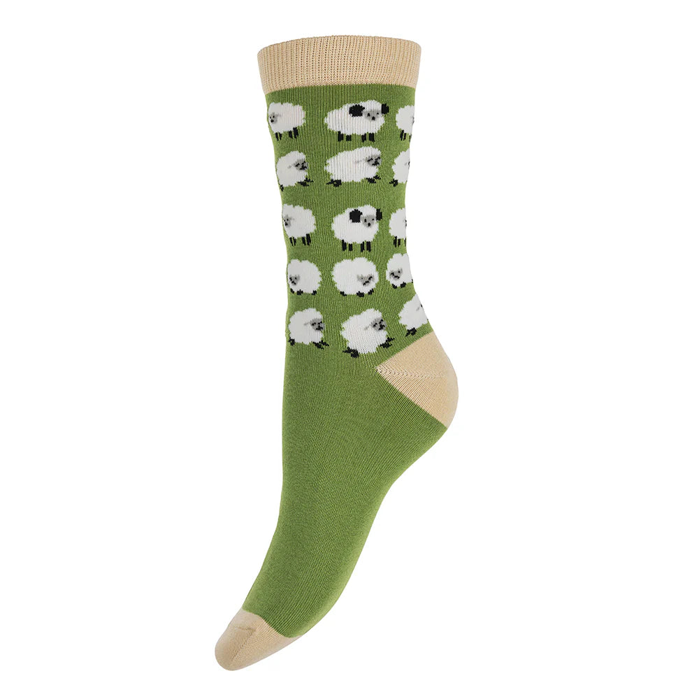 4-7 Bamboo Socks Flock Of Sheep