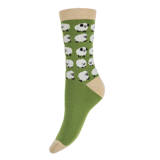 4-7 Bamboo Socks Flock Of Sheep