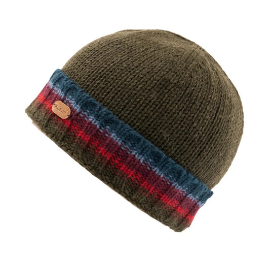 KuSan Beanie Pull On Turn Up (Dark Green)