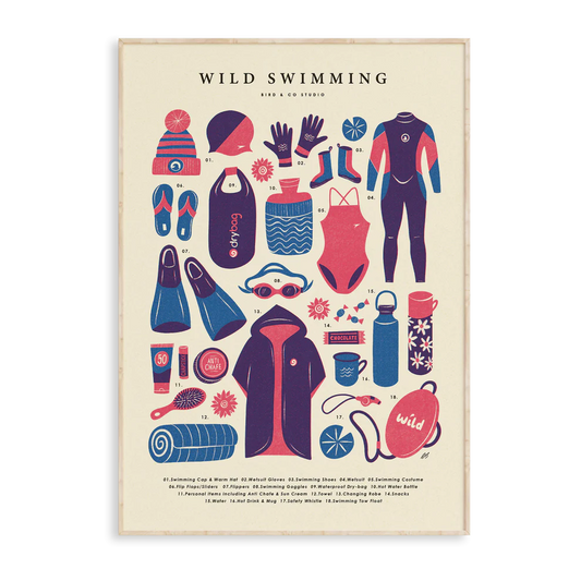 A4 Print Wild Swimming