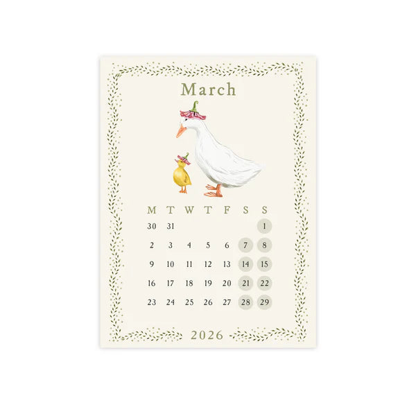 2026 Desk Calendar - Woodland