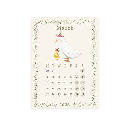 2026 Desk Calendar - Woodland