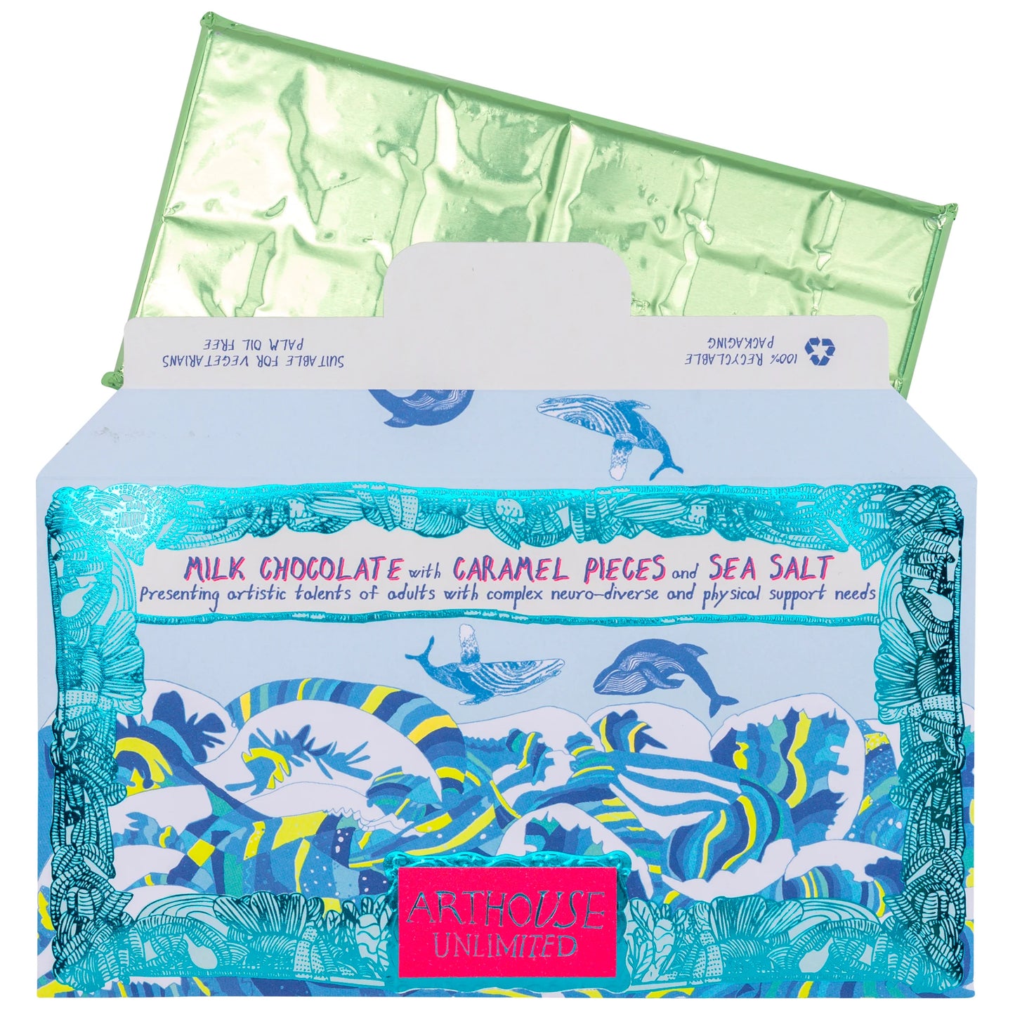 Arthouse Swim with Whales - Milk Chocolate Bar with Caramel & Sea Salt