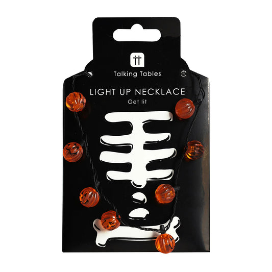 Halloween Light Up Necklace Pumpkin