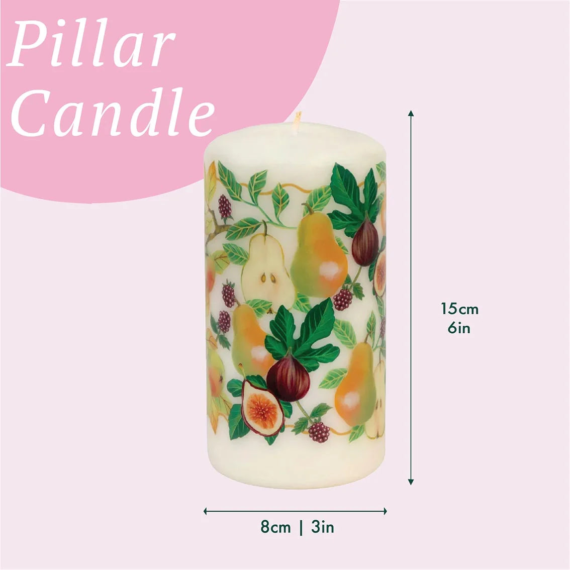 Pear Pillar Candle 15cm