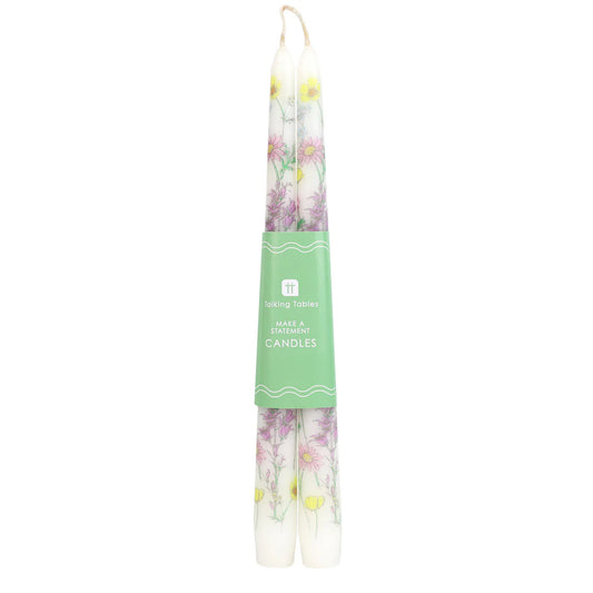 2pk Taper Dinner Candles Meadow