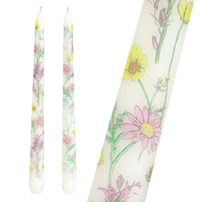 2pk Taper Dinner Candles Meadow