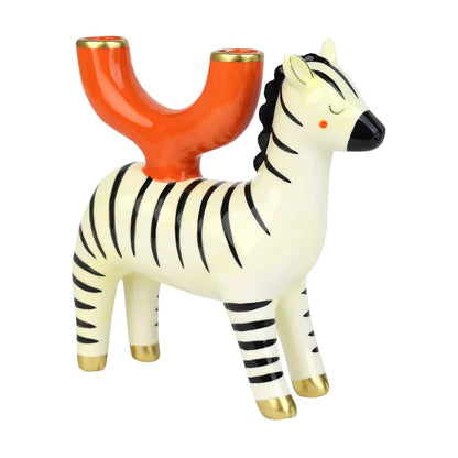 Ceramic Candle Holder Zebra