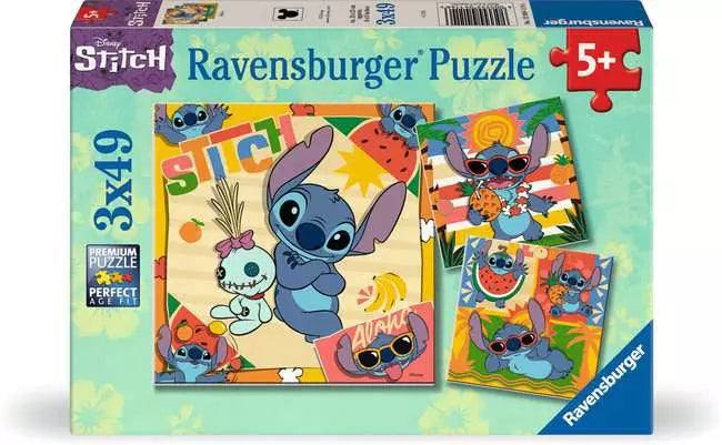 Stitch Jigsaw Puzzles 3x49 pieces (5+)